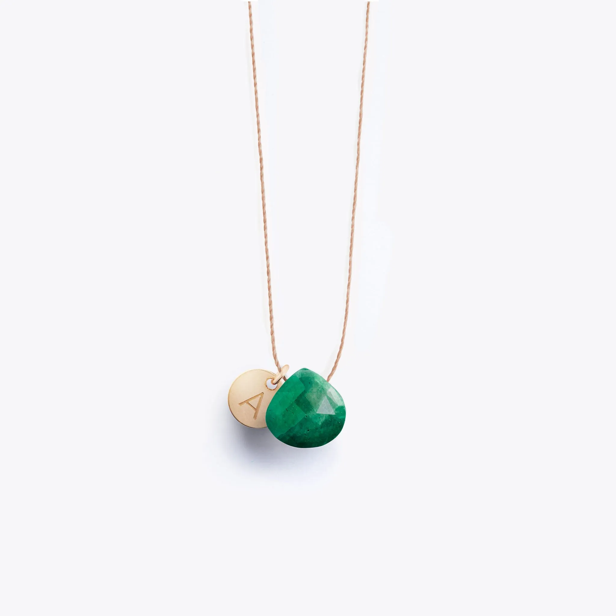 May Emerald Birthstone Necklace