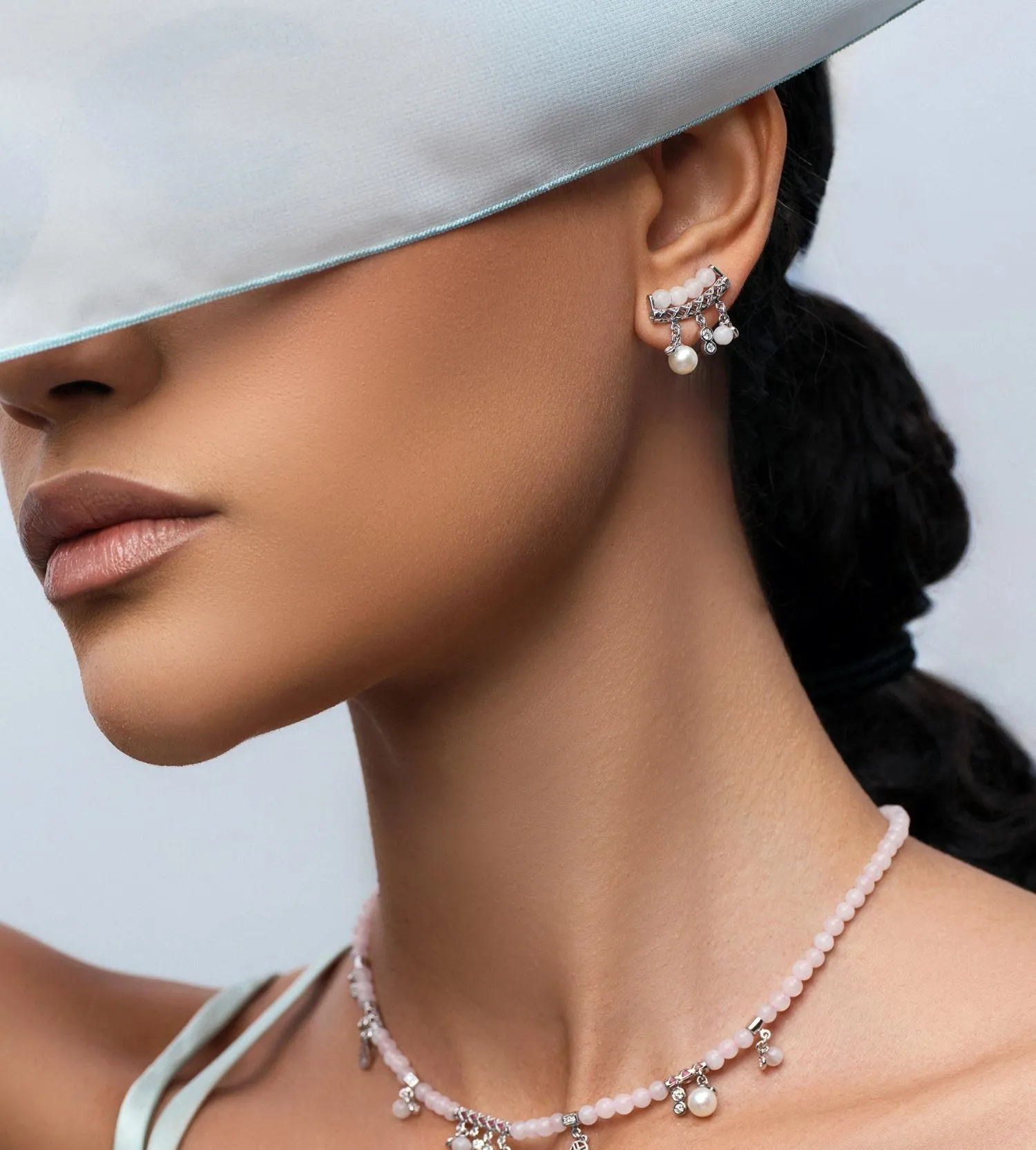 Mira rose earrings