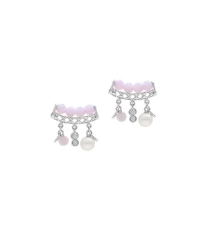 Mira rose earrings