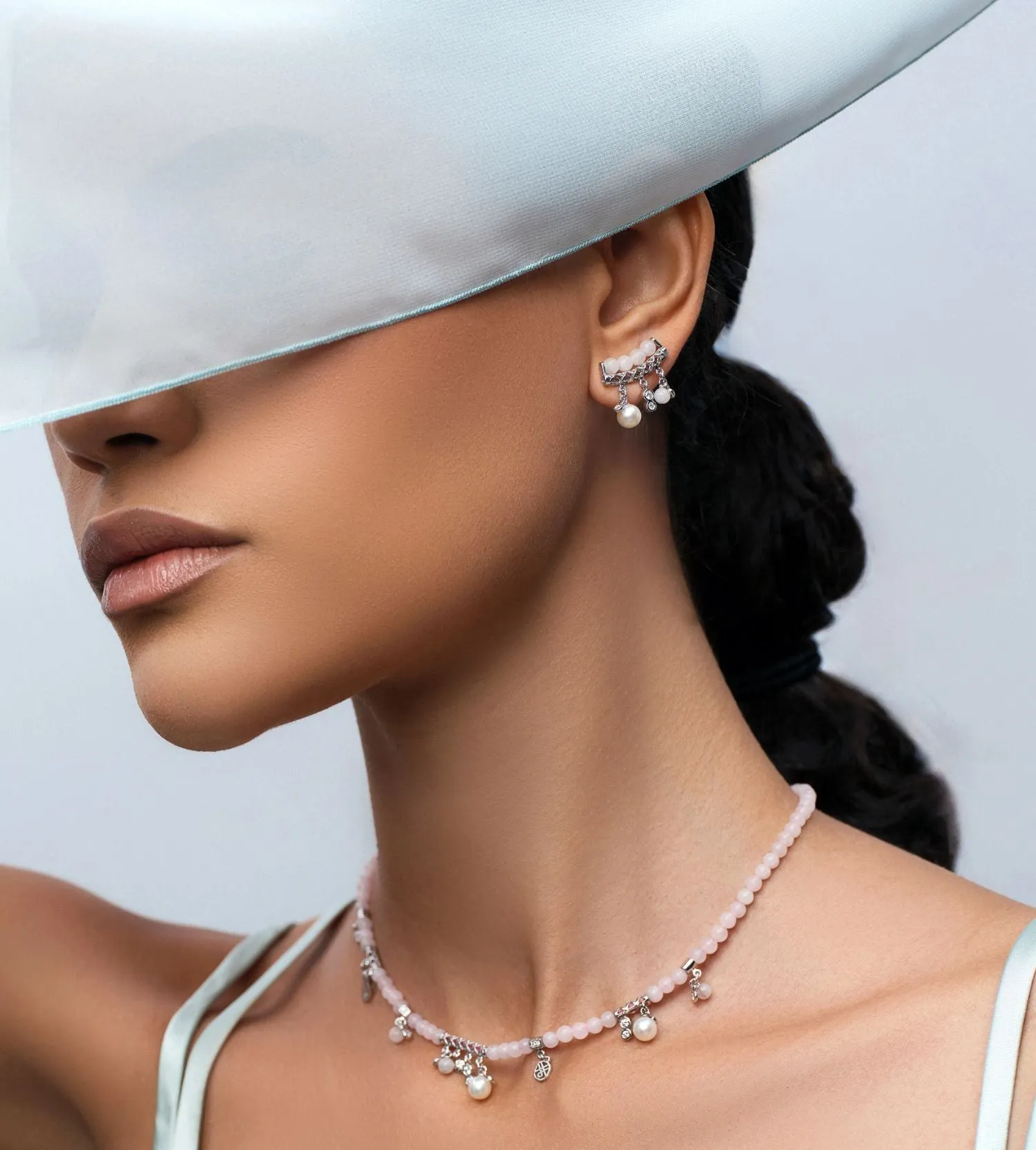 Mira rose earrings