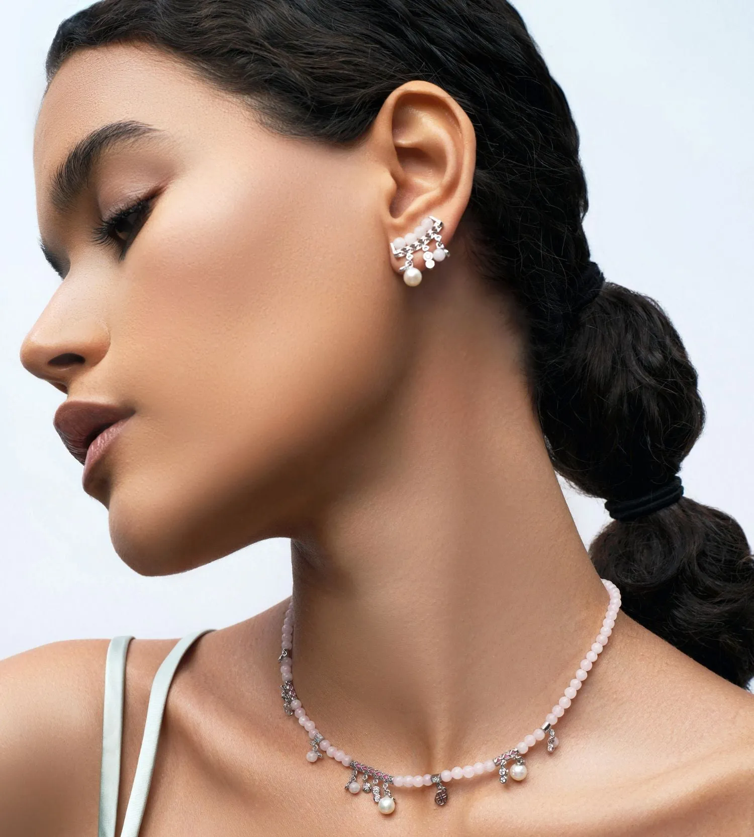 Mira rose earrings