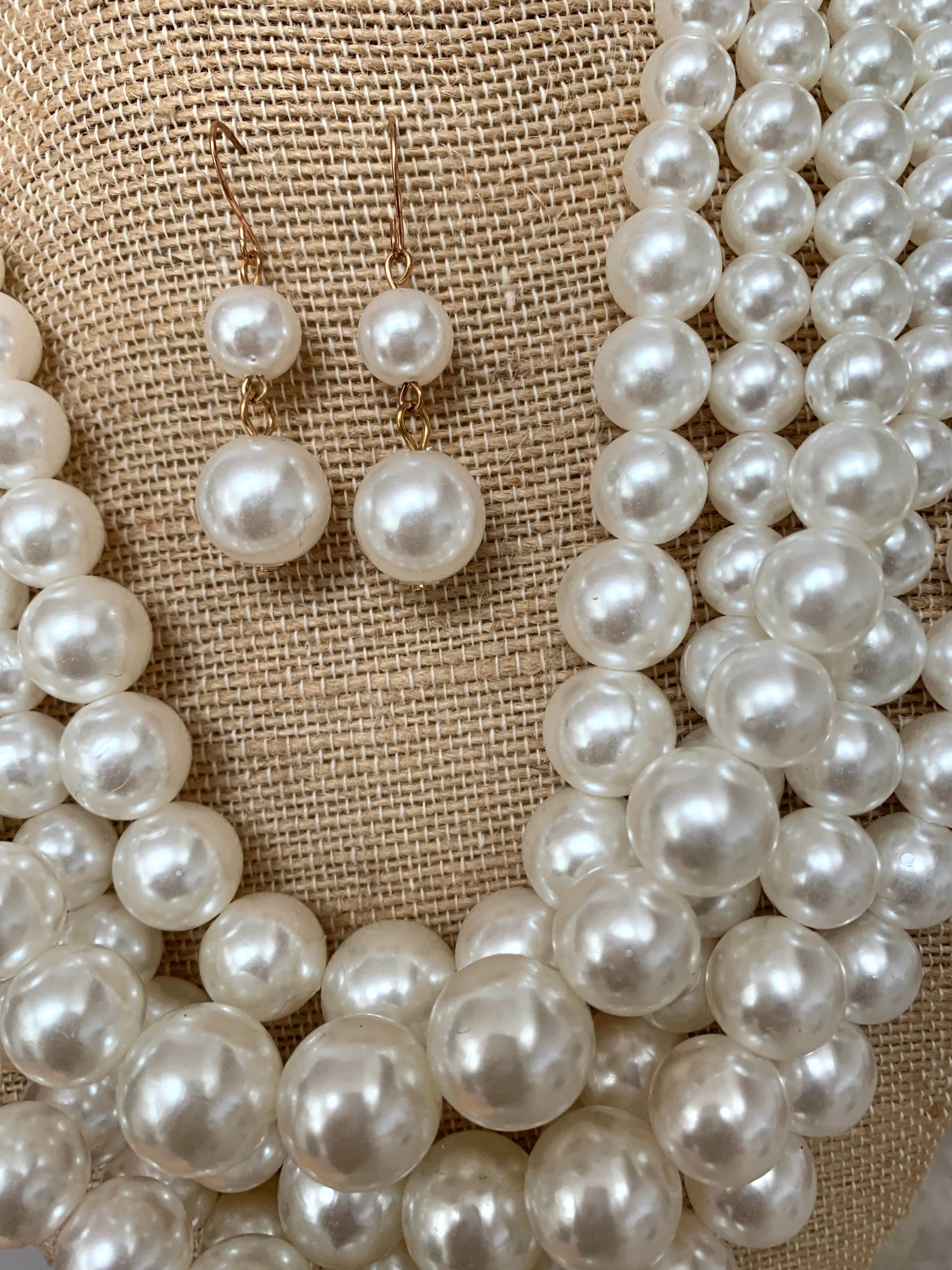 Multi Strand Pearl Set