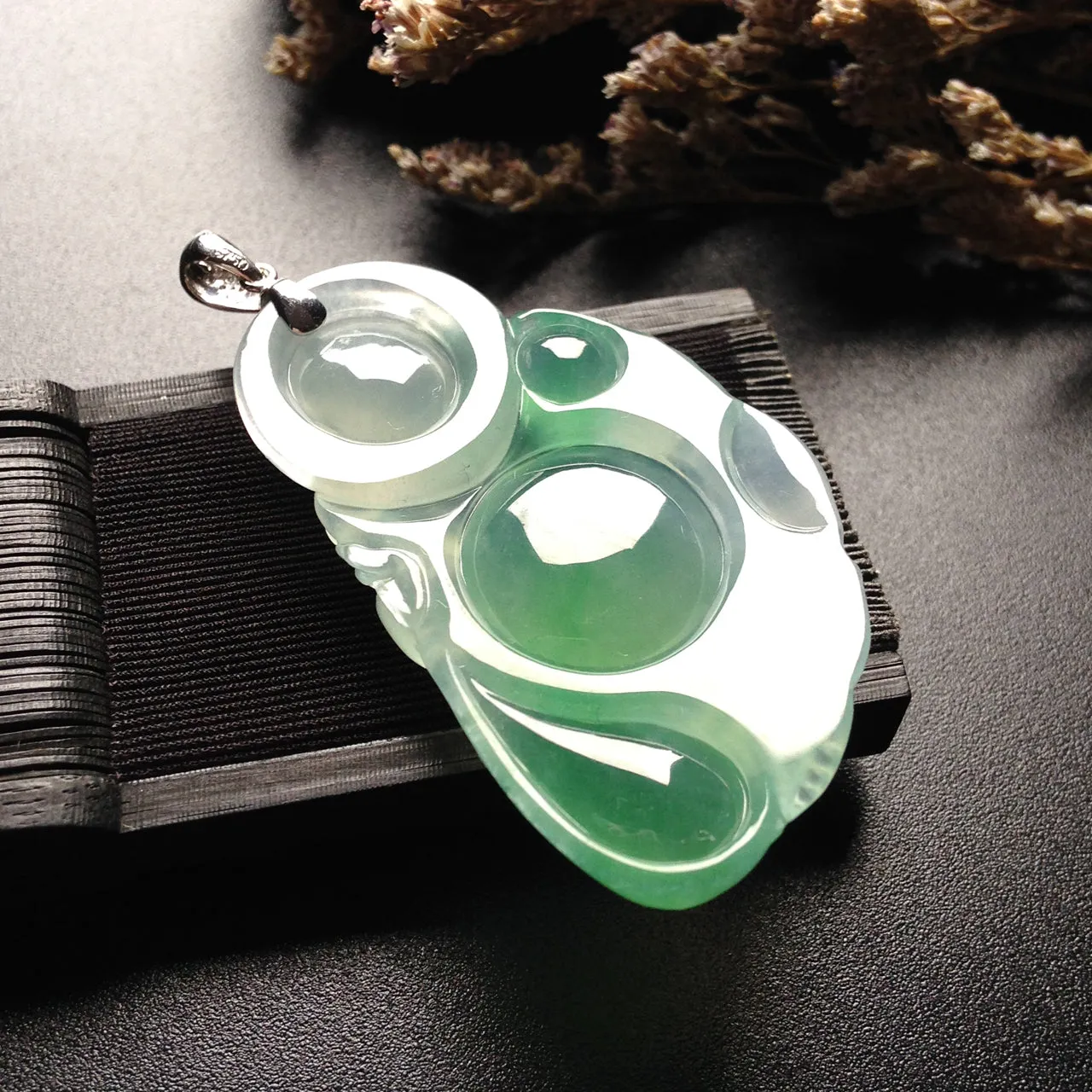 Natural Jade Pendant Jadeite Buddha Pendant PT295
