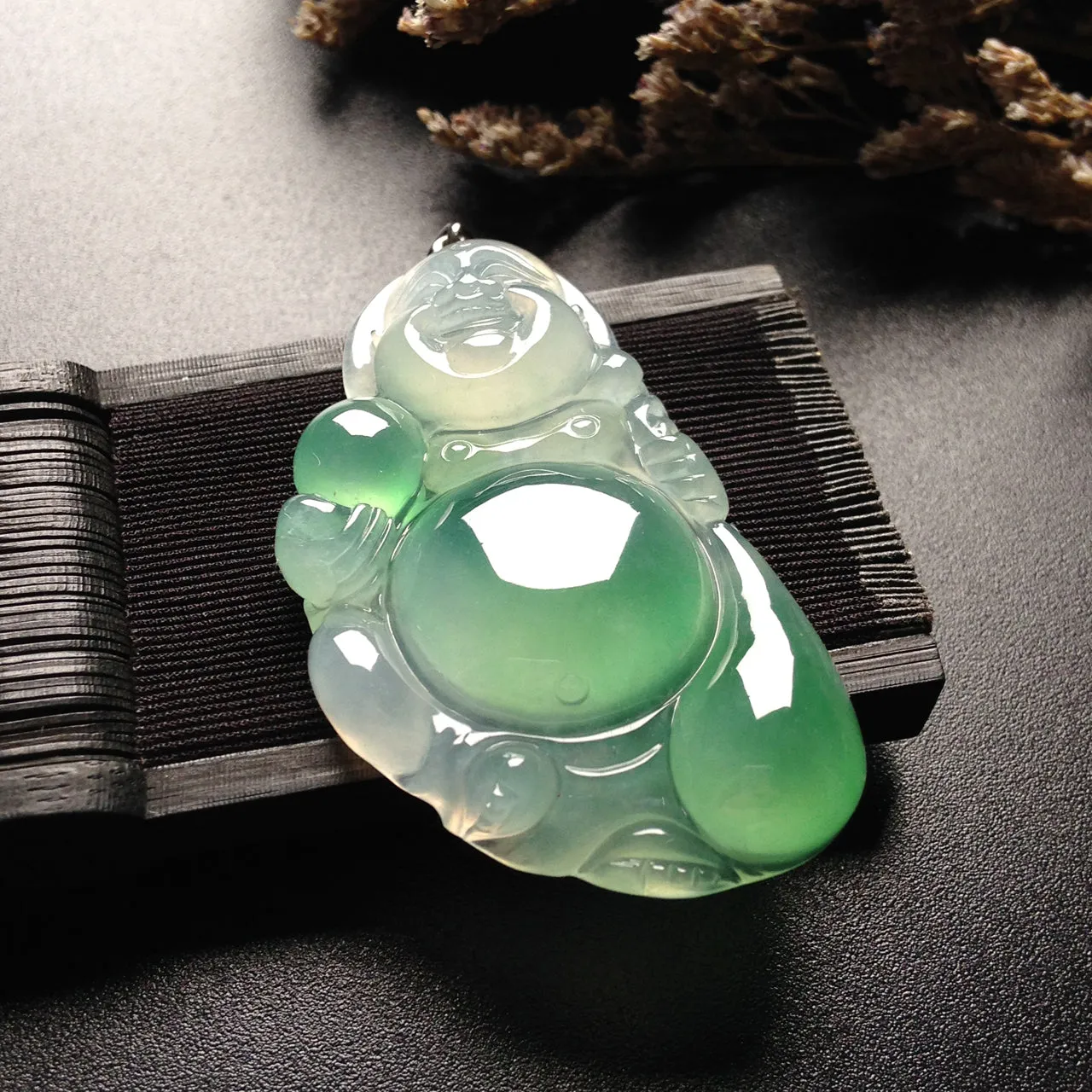 Natural Jade Pendant Jadeite Buddha Pendant PT295