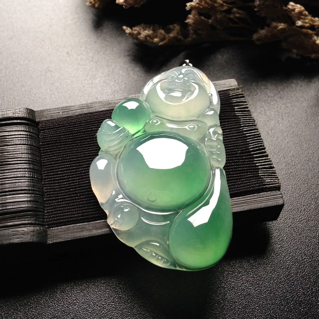 Natural Jade Pendant Jadeite Buddha Pendant PT295