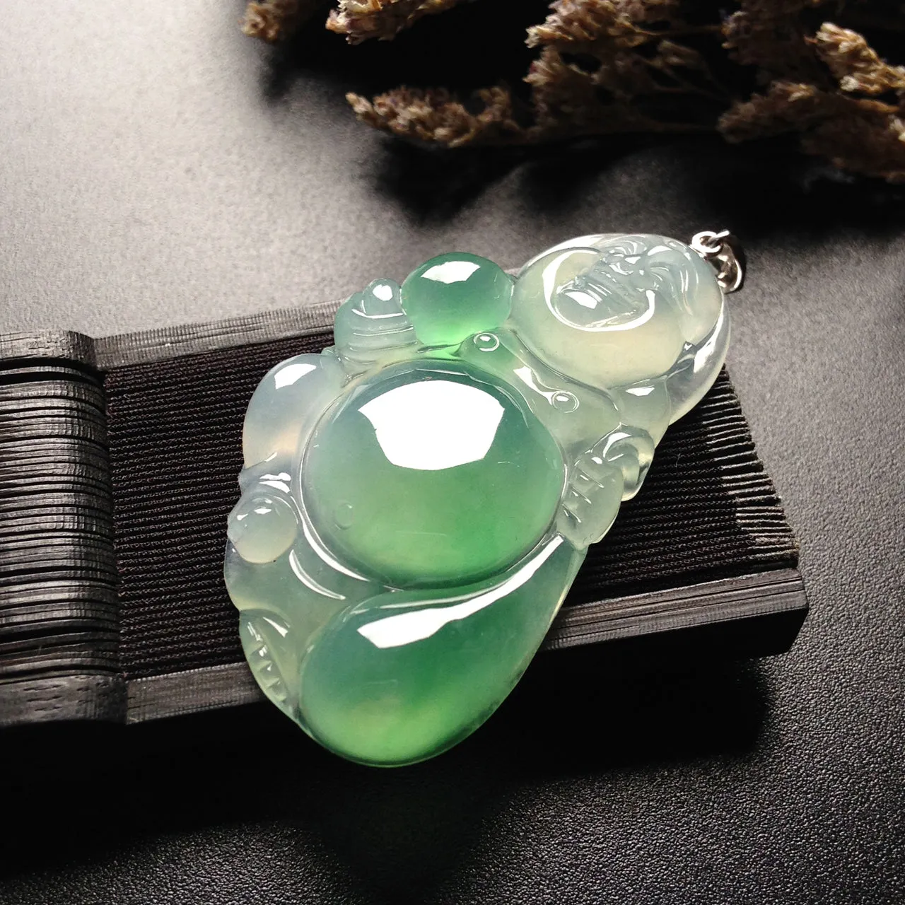 Natural Jade Pendant Jadeite Buddha Pendant PT295