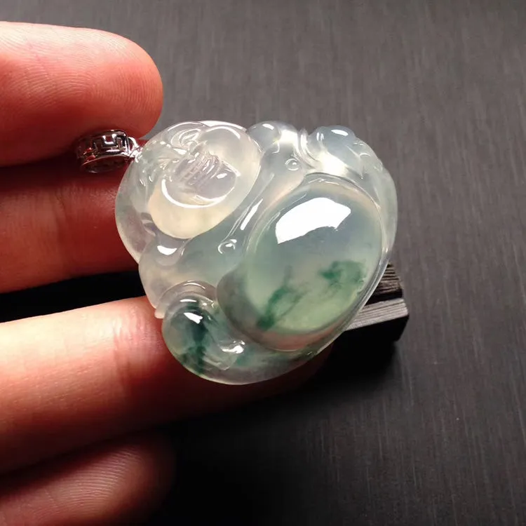 Natural Jade Pendant Jadeite Buddha Pendant PT546