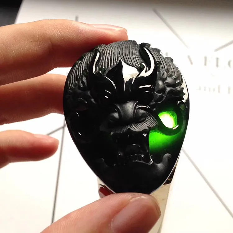 Natural Jade Pendant Jadeite Dragon Pendant PT476