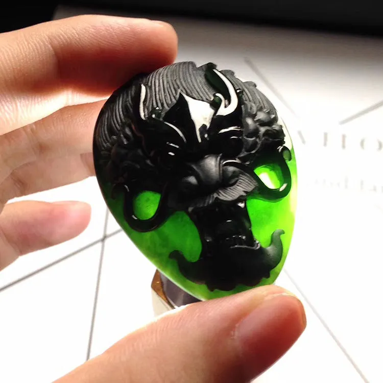 Natural Jade Pendant Jadeite Dragon Pendant PT476