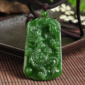 Natural Jade Pendant Nephrite Dragon Pendant PT155