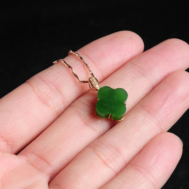 Natural Jade Pendant Nephrite Gold Pendant PT140
