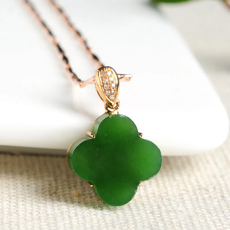 Natural Jade Pendant Nephrite Gold Pendant PT140