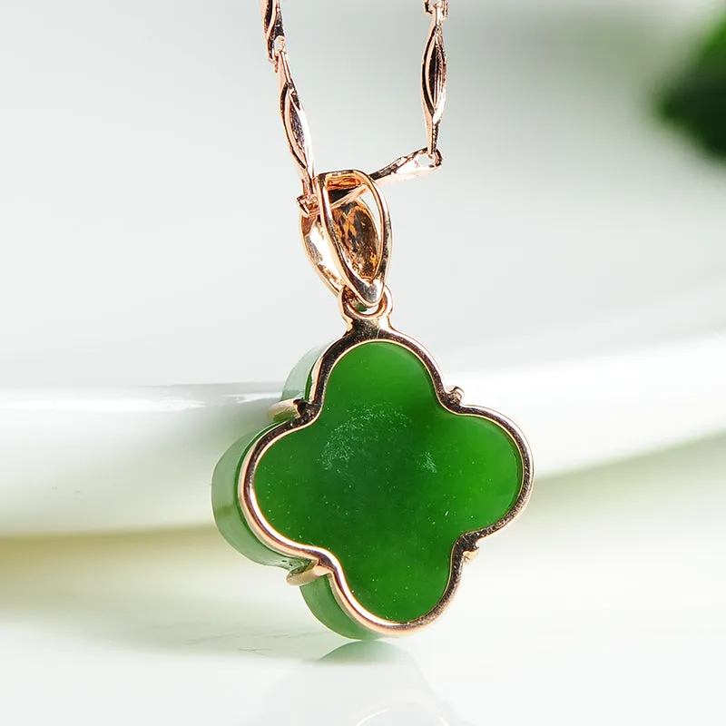 Natural Jade Pendant Nephrite Gold Pendant PT140