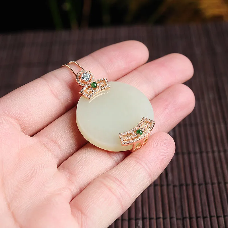 Natural Jade Pendant Nephrite Silver Pendant PT160