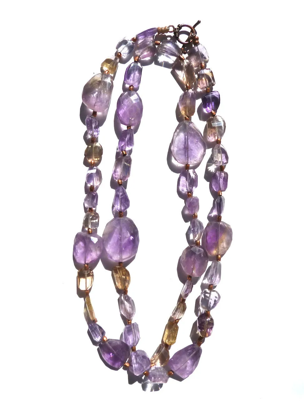 Necklace Aquamarine Moonstone Glass Mix