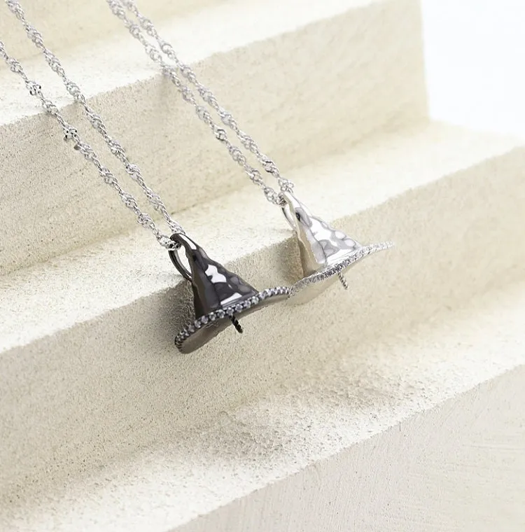 Necklace Pendant Blank Setting Hat Charm 16x24mm Sterling Silver Fine 925 For One Bead No Prong DIY Jewelry Finding Wholesale 1pc
