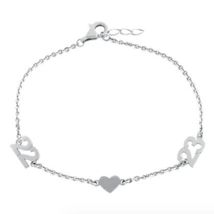 Number & Heart Customized Bracelet
