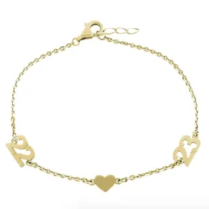 Number & Heart Customized Bracelet
