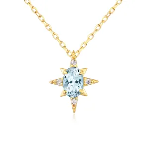 Ocean Star Sky Blue Topaz Necklace