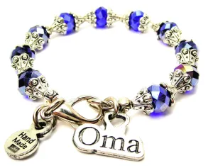 Oma, blue Crystal Bracelet