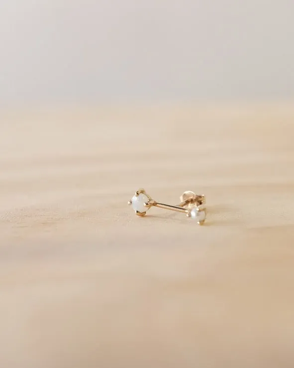 Opal and Pearl Orbit Stud