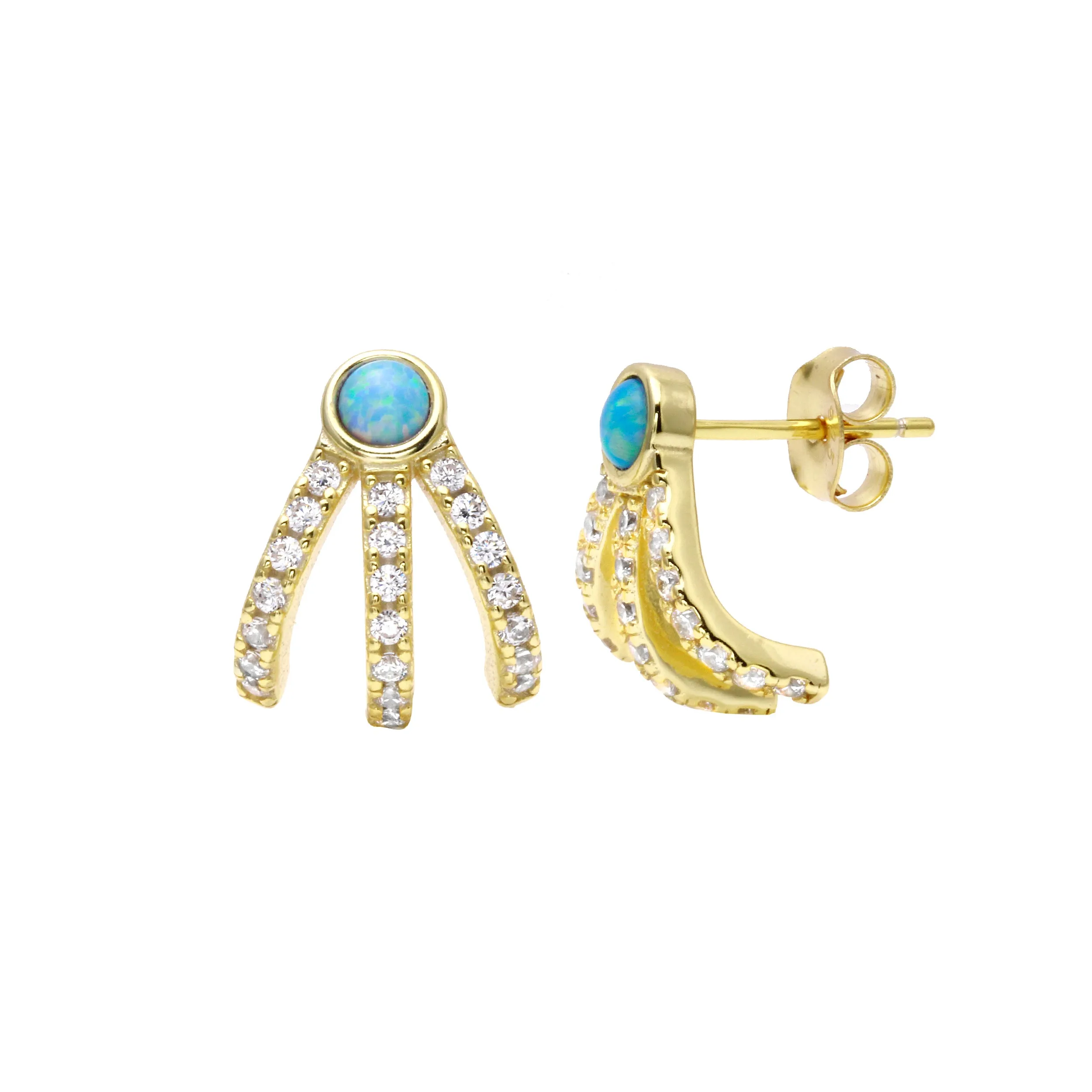 Opal Cage Earrings