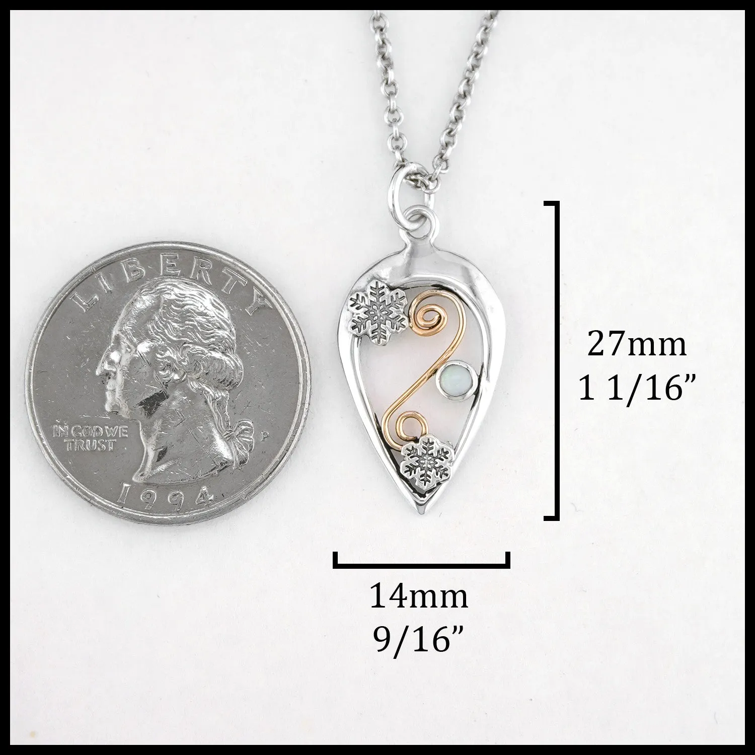 Opal Snowflake Pendant