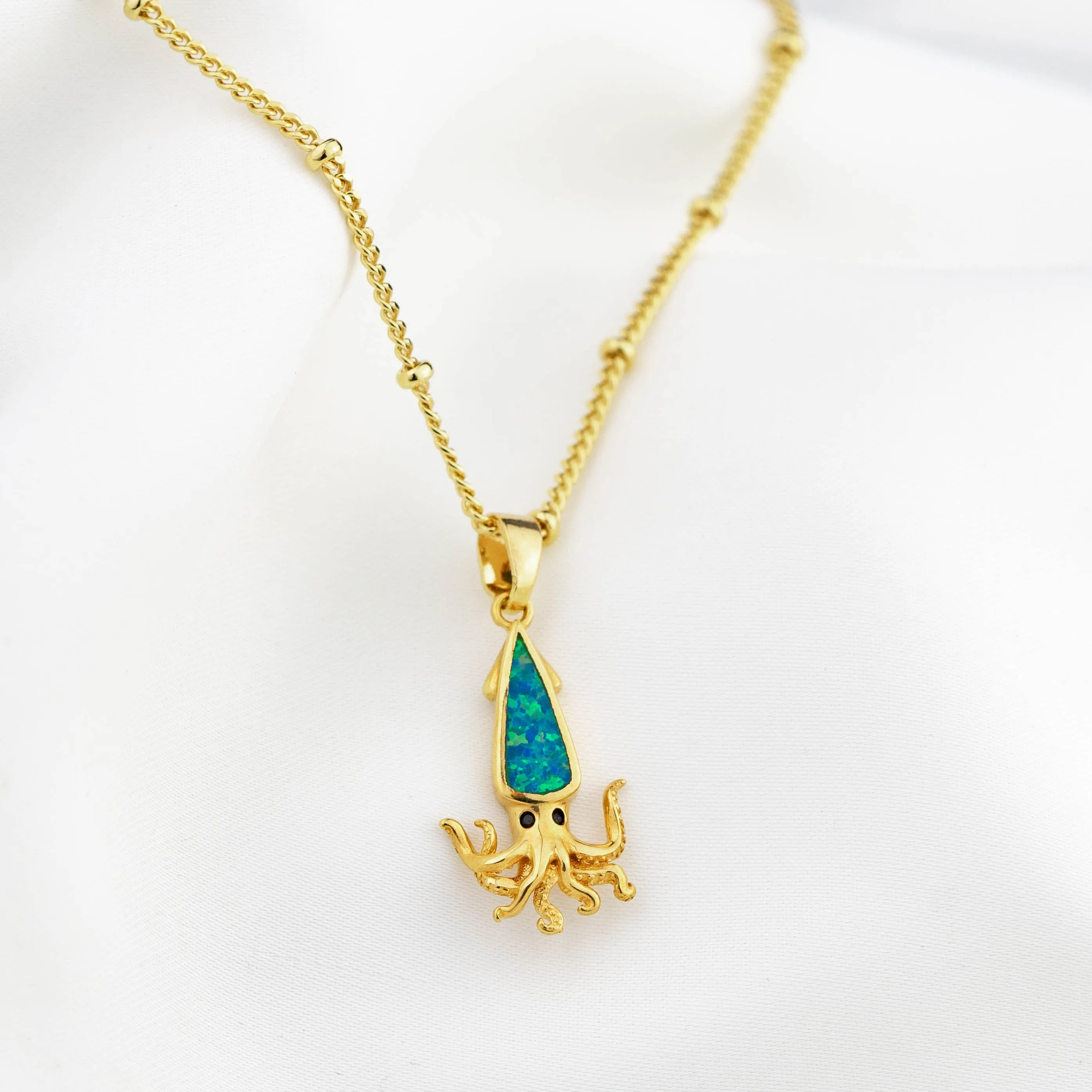 Opal Squid Necklace