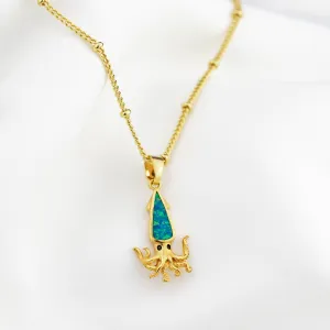 Opal Squid Necklace