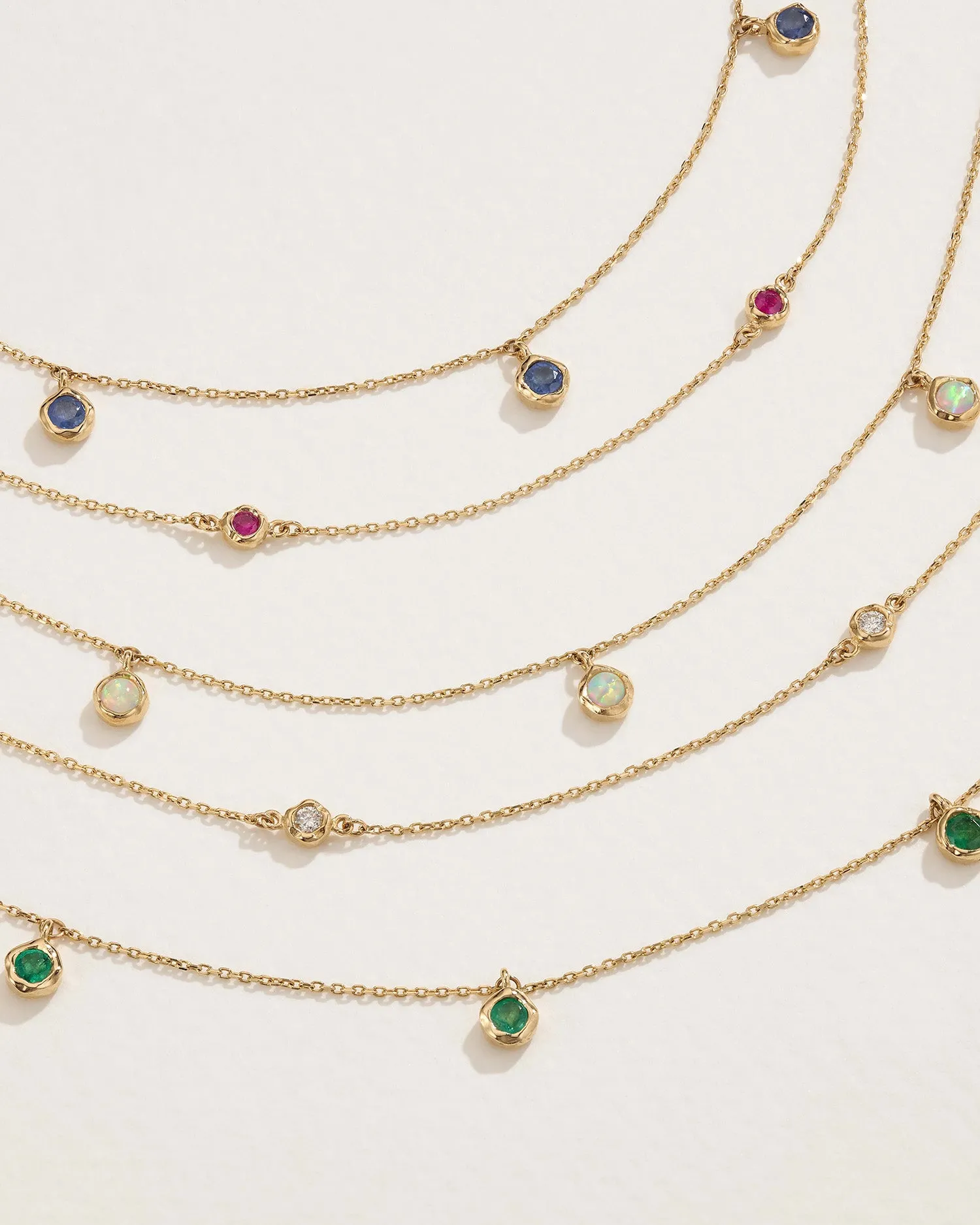 Opal Station Necklace
