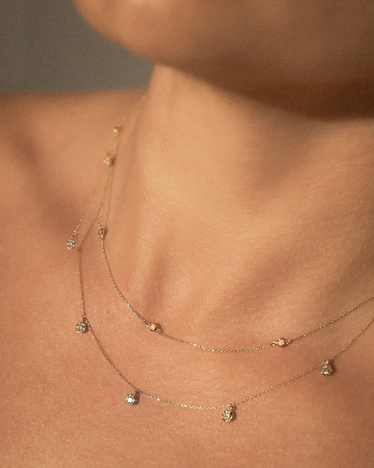 Opal Station Necklace