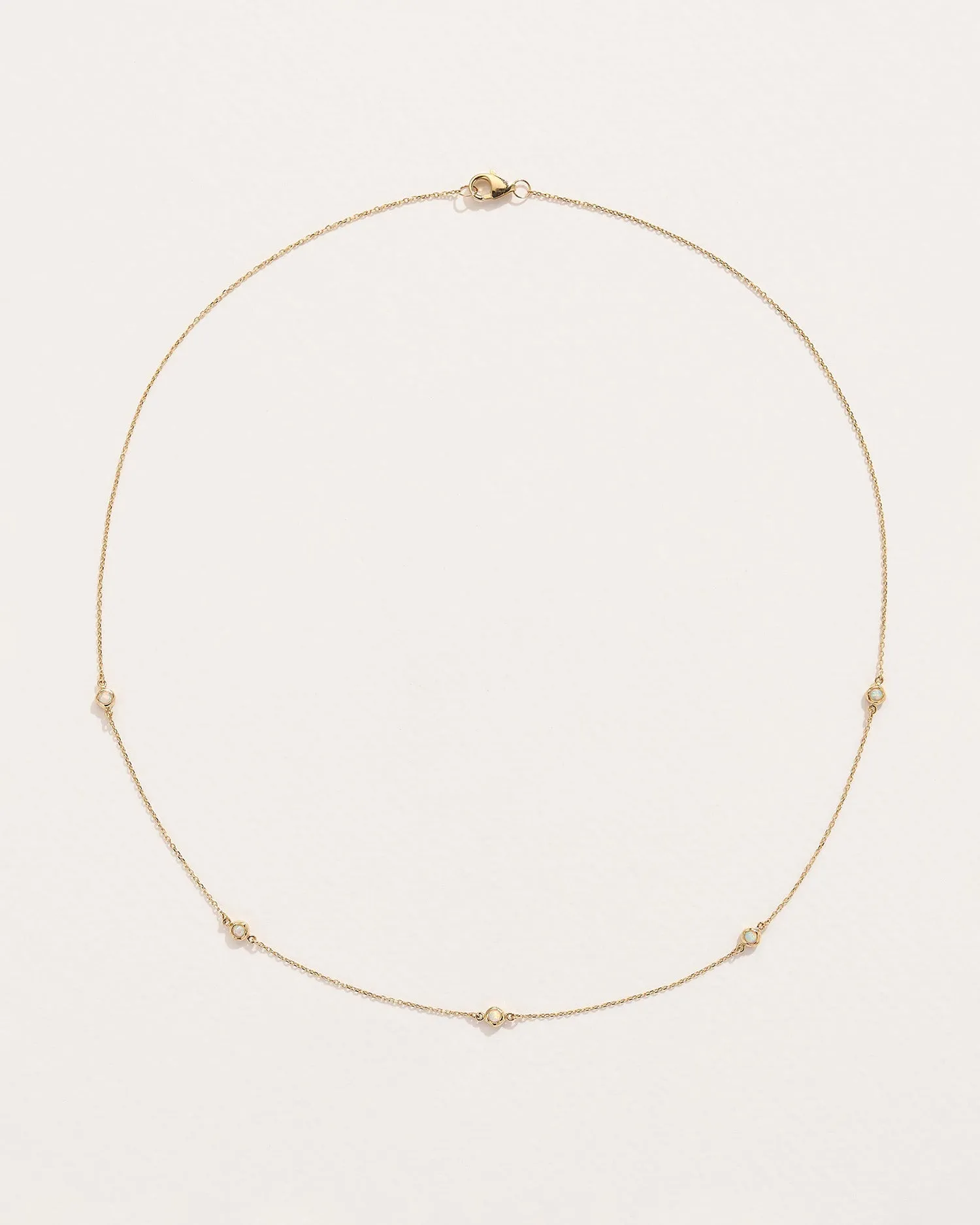 Opal Station Necklace