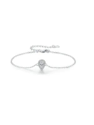 Pear Dainty Bracelet, .925 Sterling Silver Diamond Zircon Waterproof Luxury Bracelet