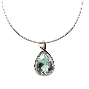 Pear Shape Aquamarine Necklace
