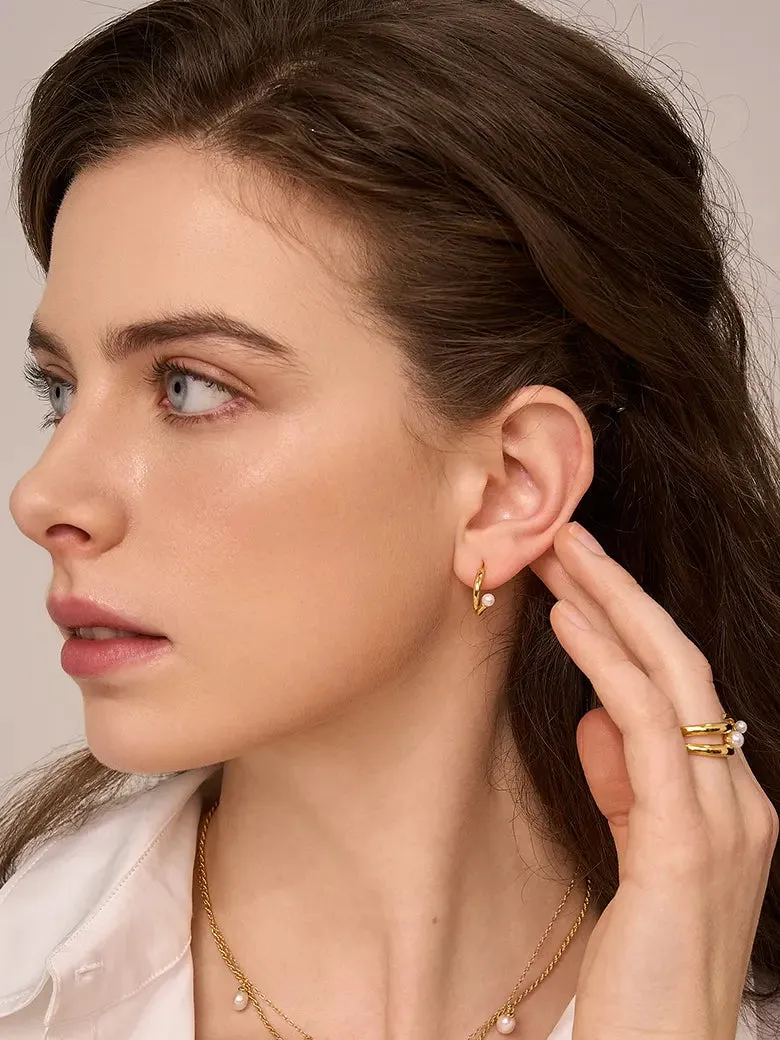 Pearl Arc Earrings