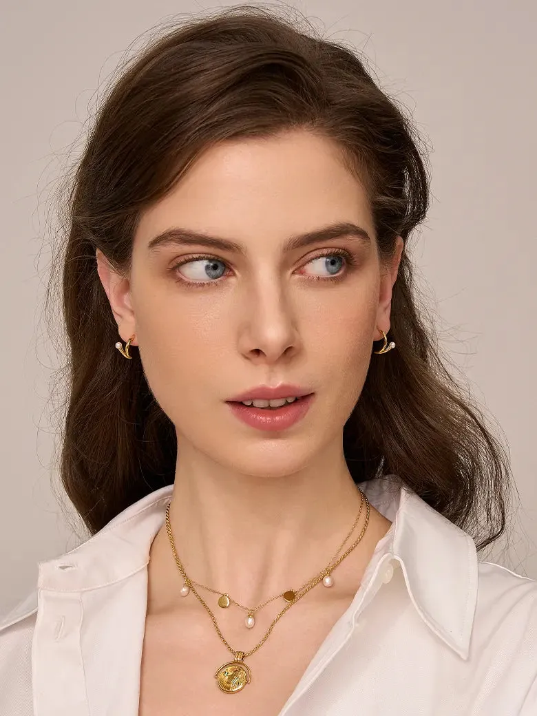 Pearl Arc Earrings
