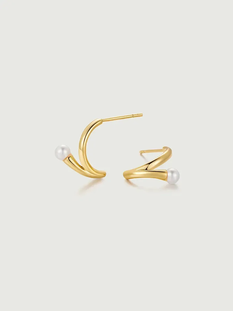 Pearl Arc Earrings