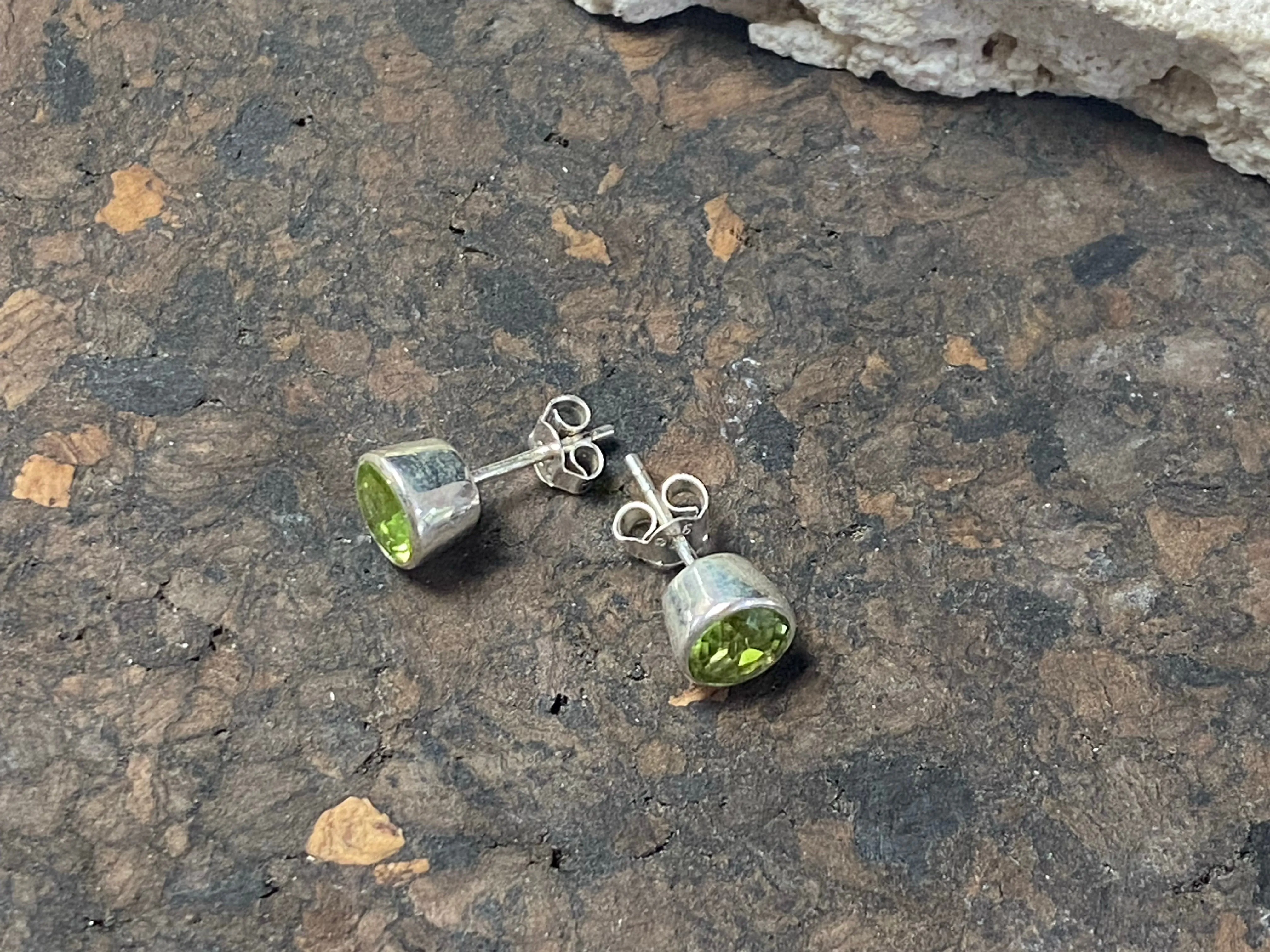 Peridot Stud Earrings