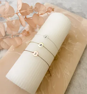 Personalised Disc Initial Bracelet