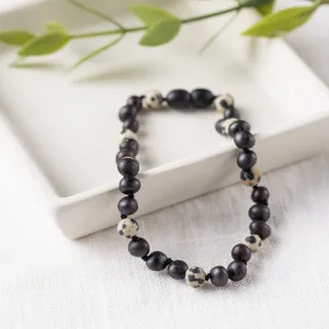 Pet | Dalmatian Jasper   Raw Cherry Amber Collar