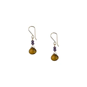 Quartz Teardrop Earrings