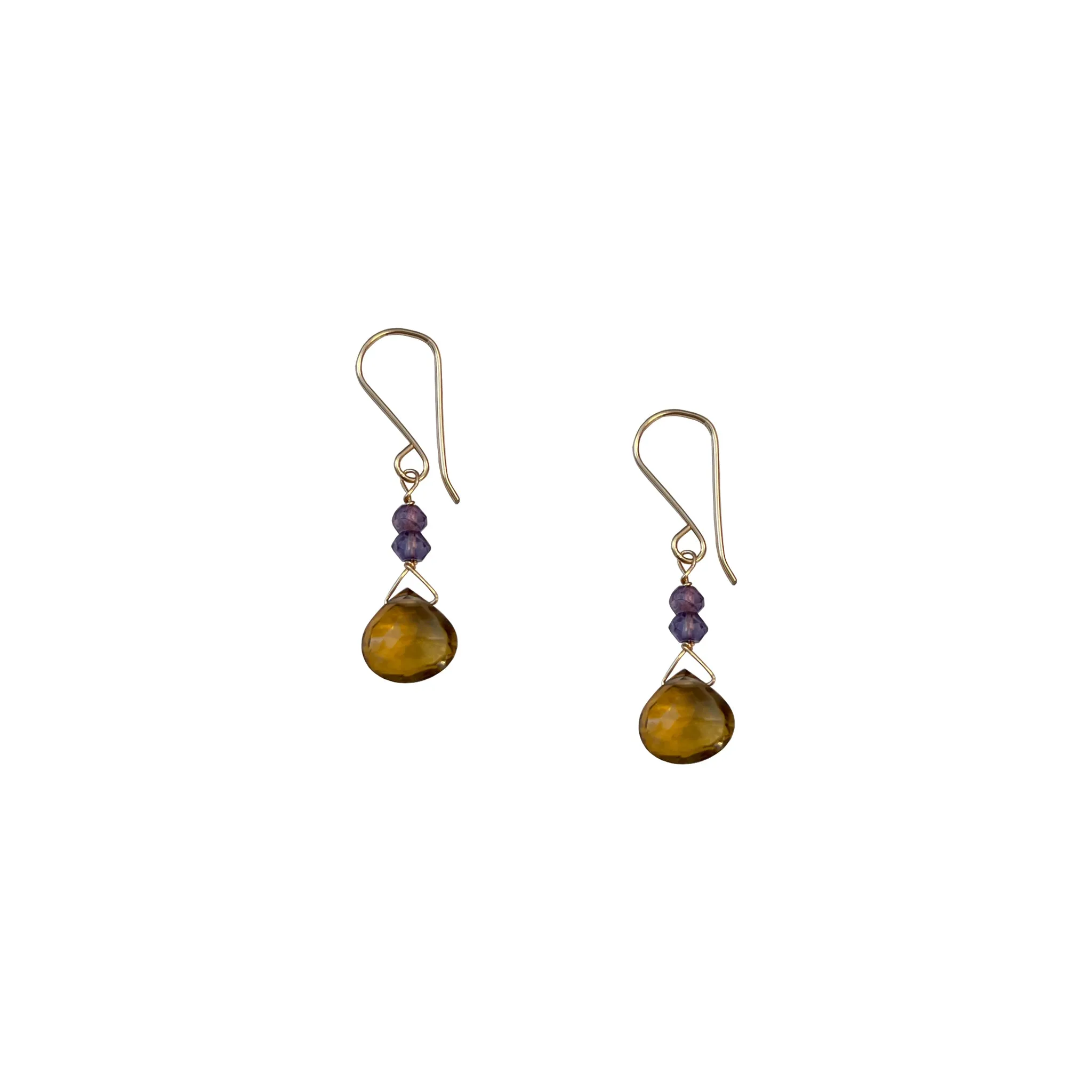 Quartz Teardrop Earrings