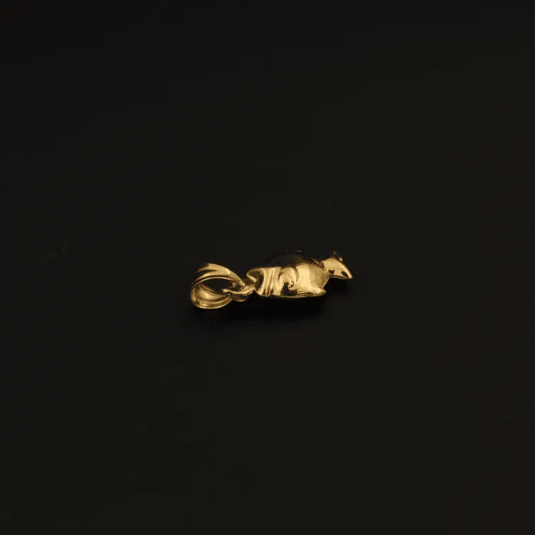 Real Gold Fish Pendant 002
