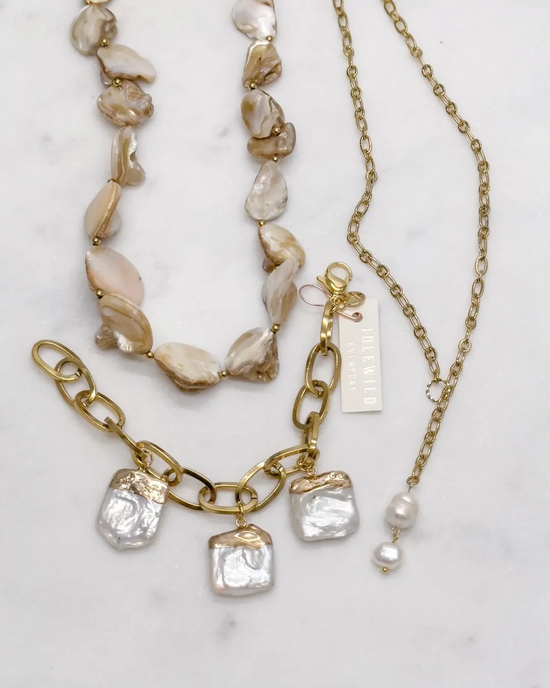 Riviera Freshwater Pearl Drop Lariat Style Necklace