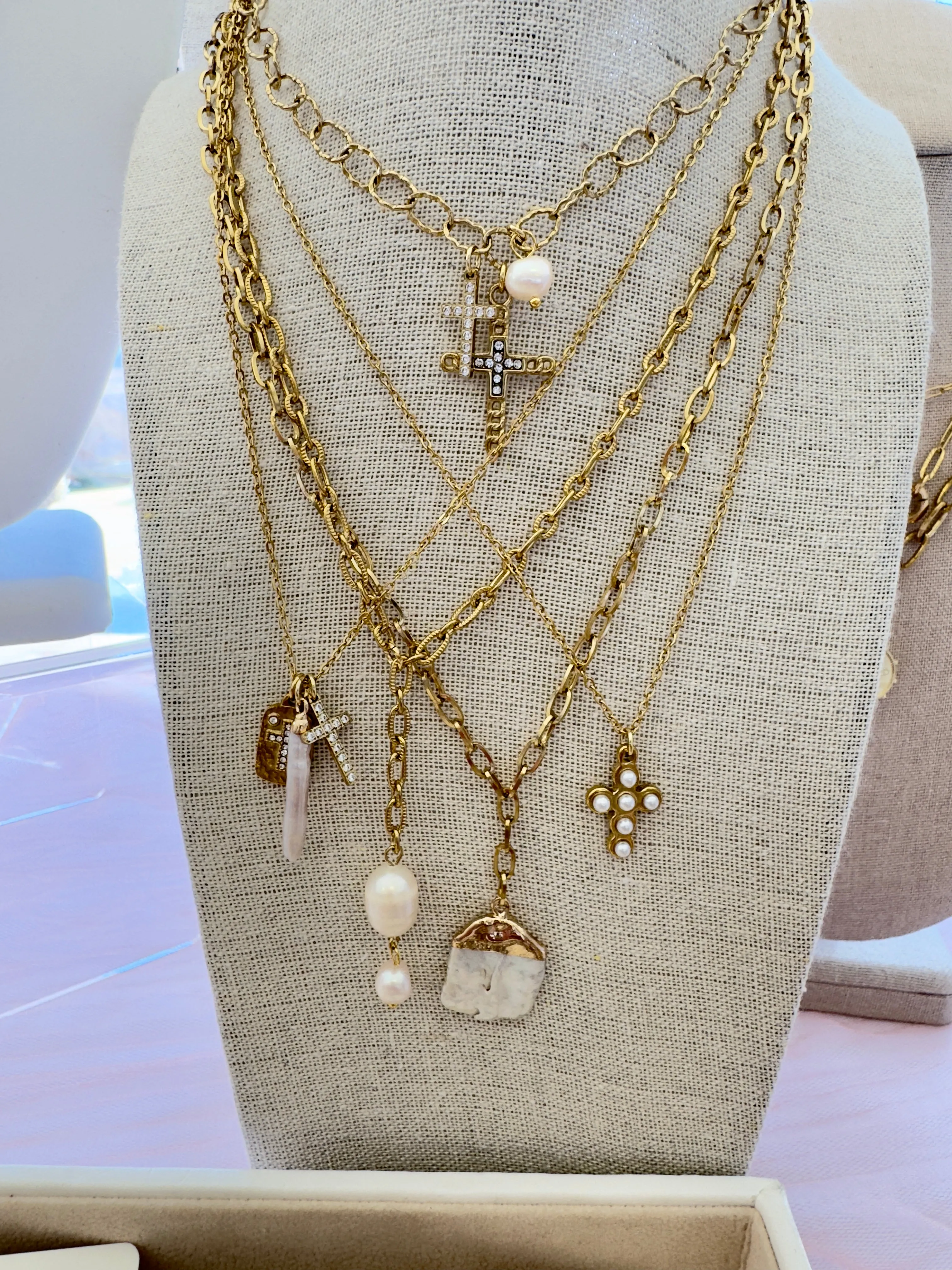 Riviera Freshwater Pearl Drop Lariat Style Necklace
