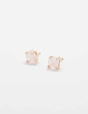 Rose Quartz Stud Earrings