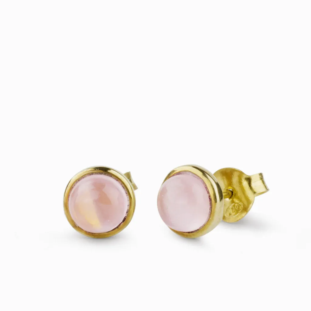 Rose Quartz Stud Earrings