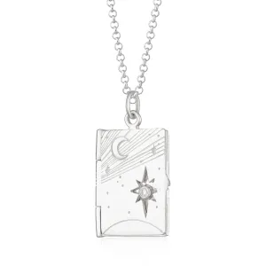 Silver Celestial Locket Necklace