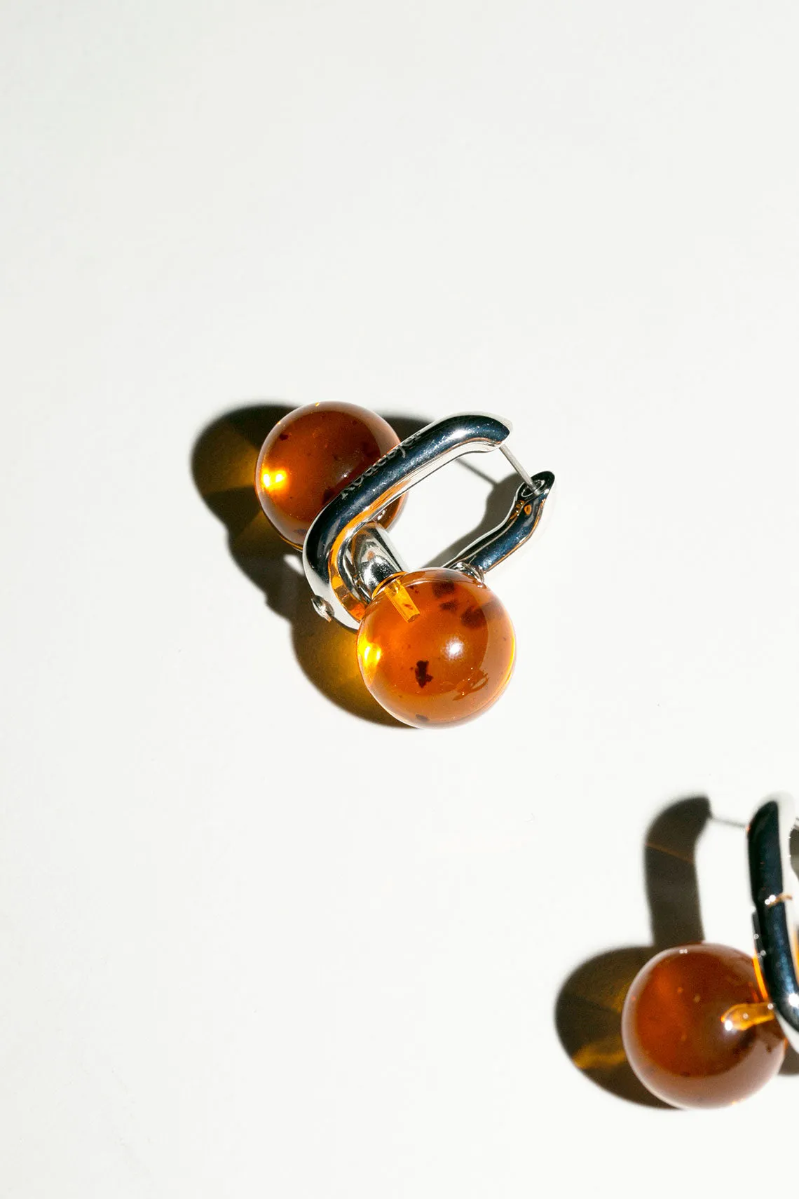 Silver Sphere Earrings