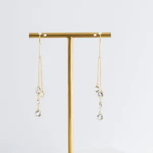 Sliding quartz earrings